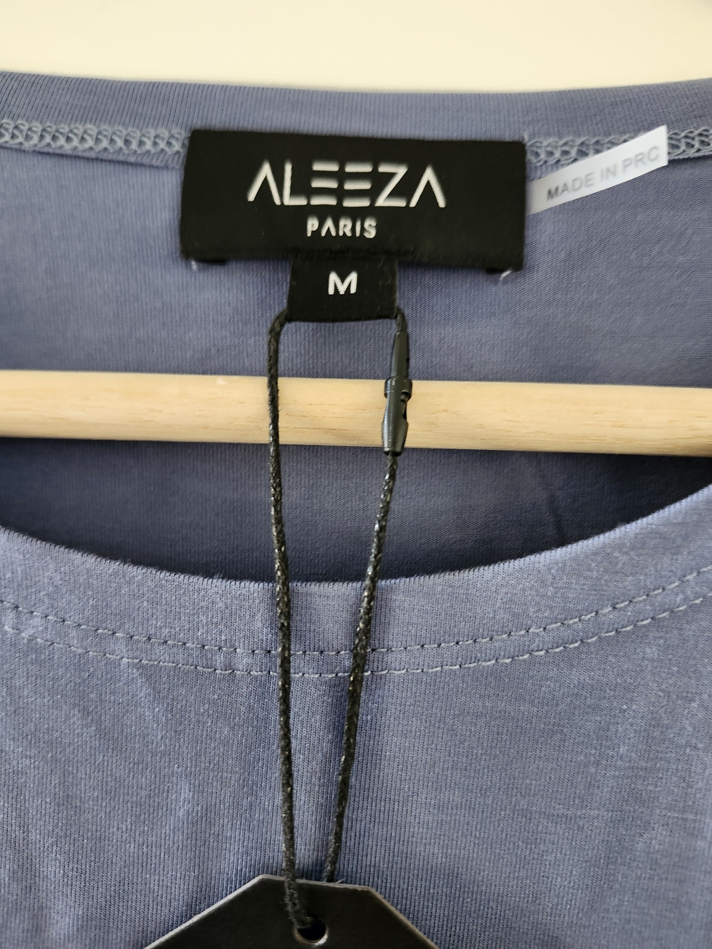 NWT Aleeza Paris Slate Blue Buttery Soft Rayon Blend Dolman Sleeve Top M - Picture 3 of 6